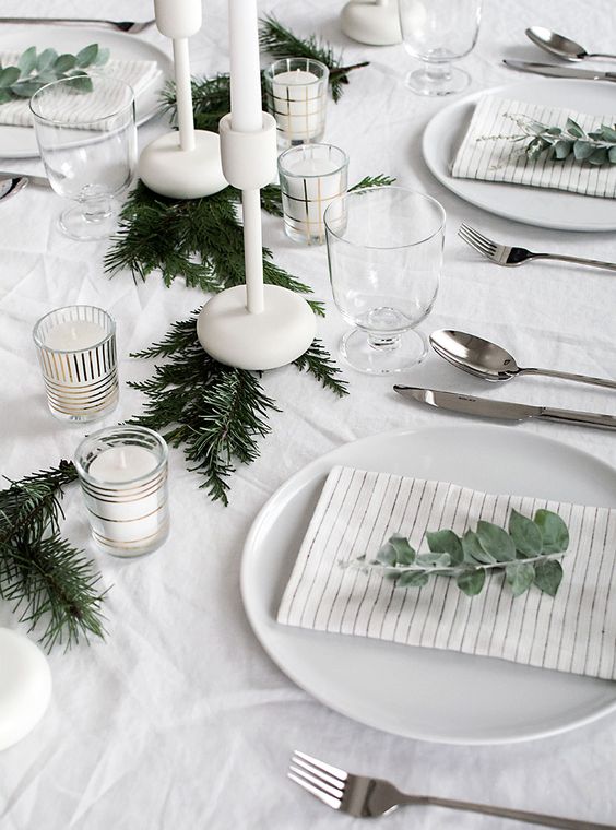 Table de Noël minimaliste